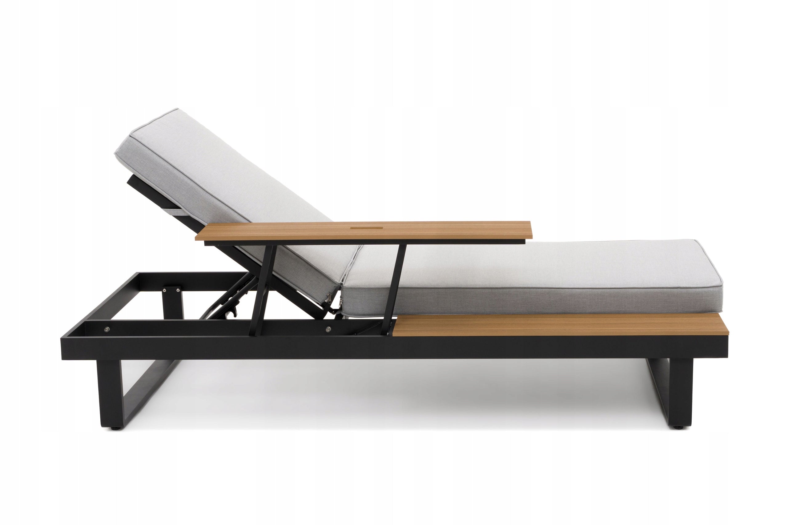 TERRACE DECKCHAIR MODERN WITH RAISED TABLE ALUMINUM ATOLL Frame material aluminum
