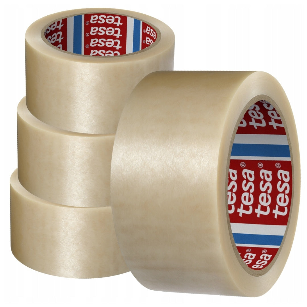 TESA COLORLESS PACKING TAPE 4120 PVC 66M X 50MM FOR SHIPMENT CARTONS 1PCS