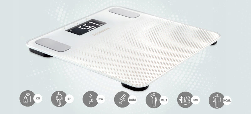 TESCOMA BATHROOM SCALE DIGITAL ACCURATE MEASUREMENTS Housing material synthetic material