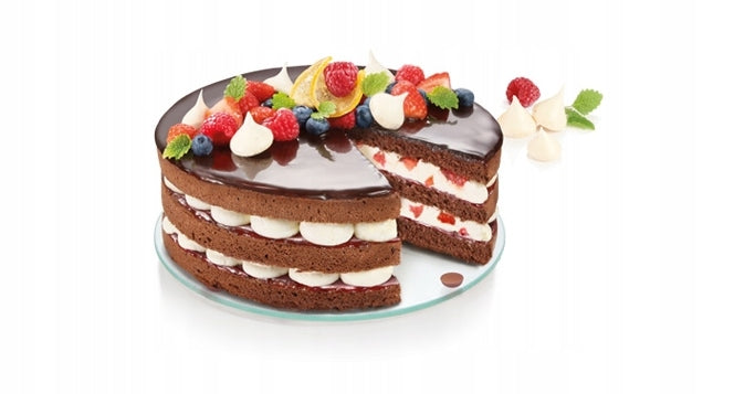 Delicia kepimo indas, 20cm, 7cm, su nuimamu stikliniu pagrindu
