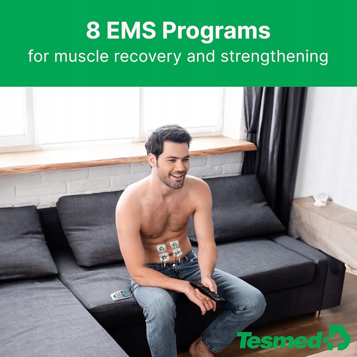 TESMED Fit 5.4 EMS TENS electrostimulator 22 programs 40 levels white Manufacturer code B08B5YPXVG