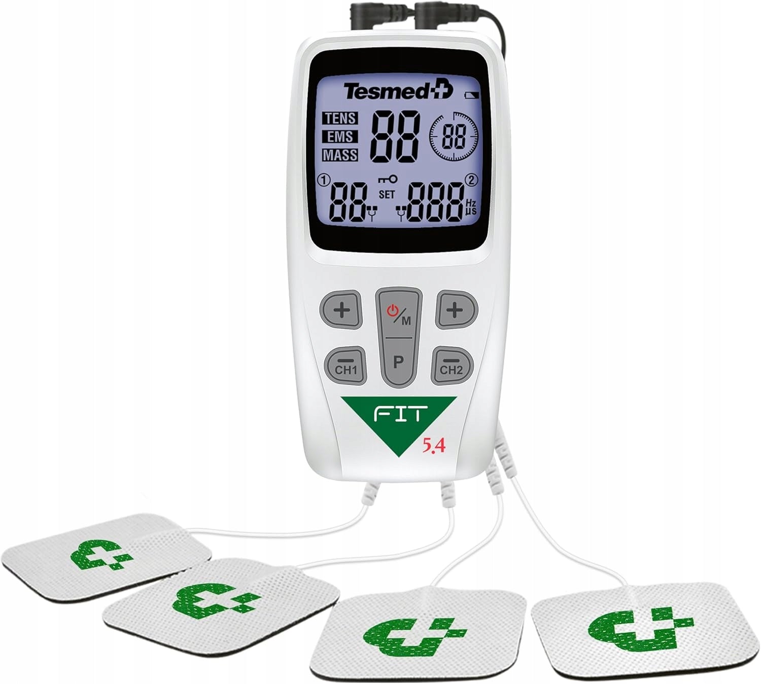 TESMED Fit 5.4 EMS TENS electrostimulator 22 programs 40 levels white
