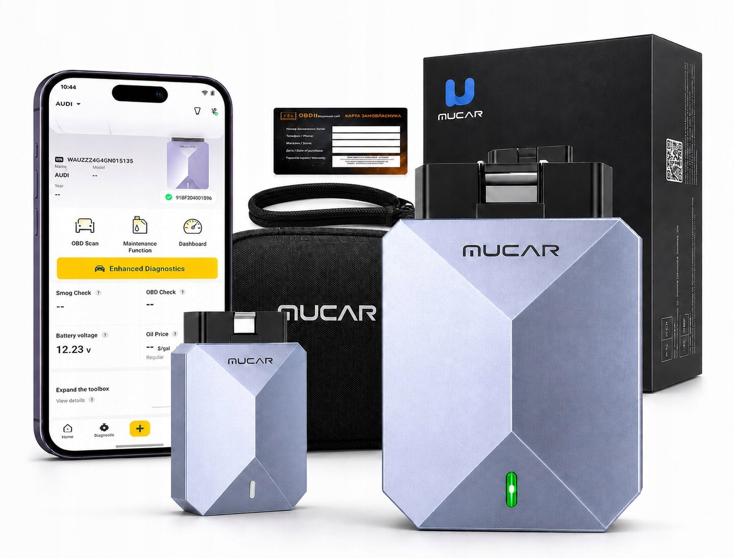 TESTER DIAGNOSTIC INTERFACE MUCAR BT200 MAX OBD2 CAN FD ASSISTANT AI PL