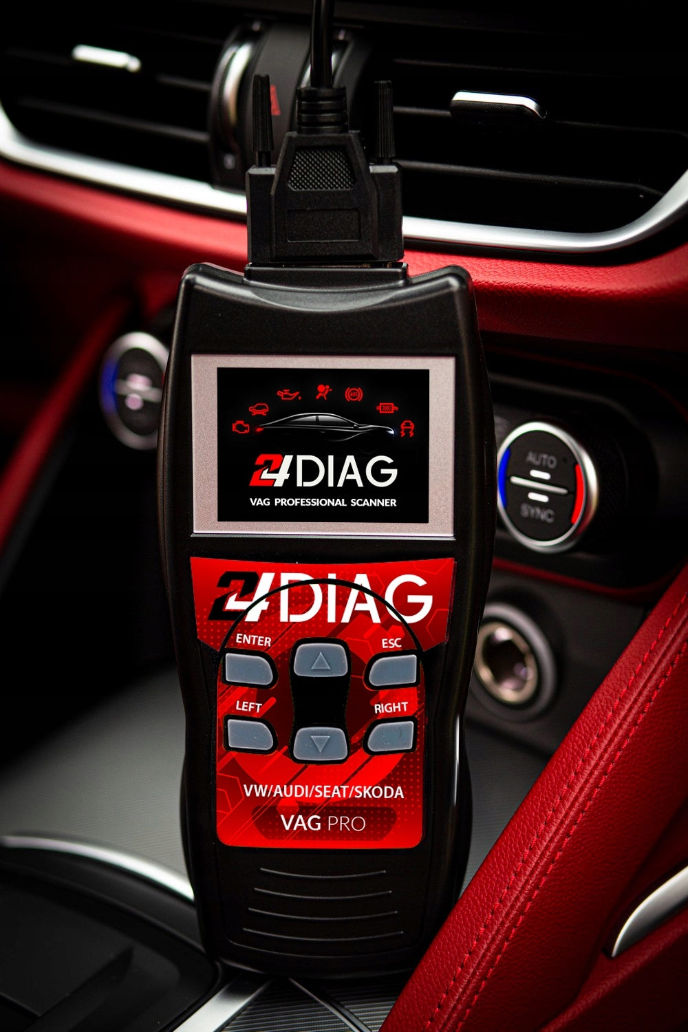 TESTER DIAGNOSTIC SCANNER FOR VW AUDI SEAT SKODA COMPUTER OBD2 INTERFACE Brand 24Diag