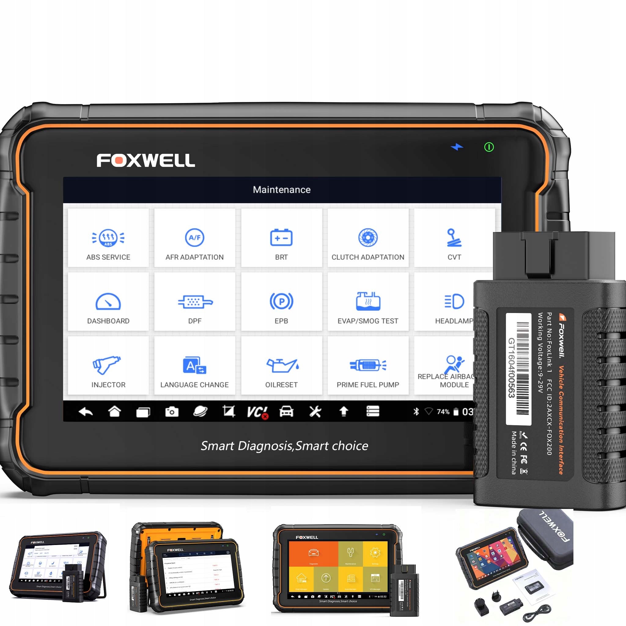 TESTER DIAGNOSTYCZNY INTERFEIS FOXWELL GT60 2026 7 inches Android 9.0 OBD2