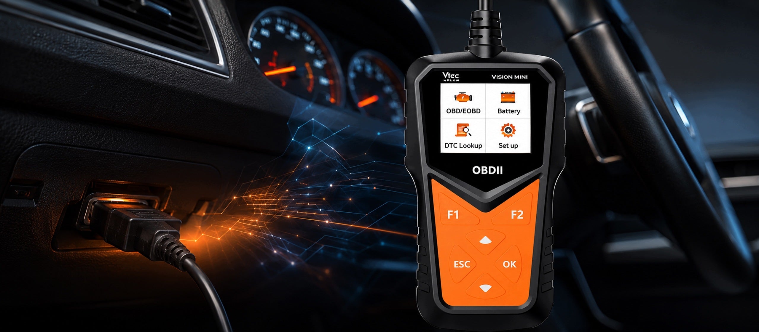 TESTER OBD2 DIAGNOSTIC INTERFACE EOBD MINI ERROR SCANNER Polish CABLE Brand Blow