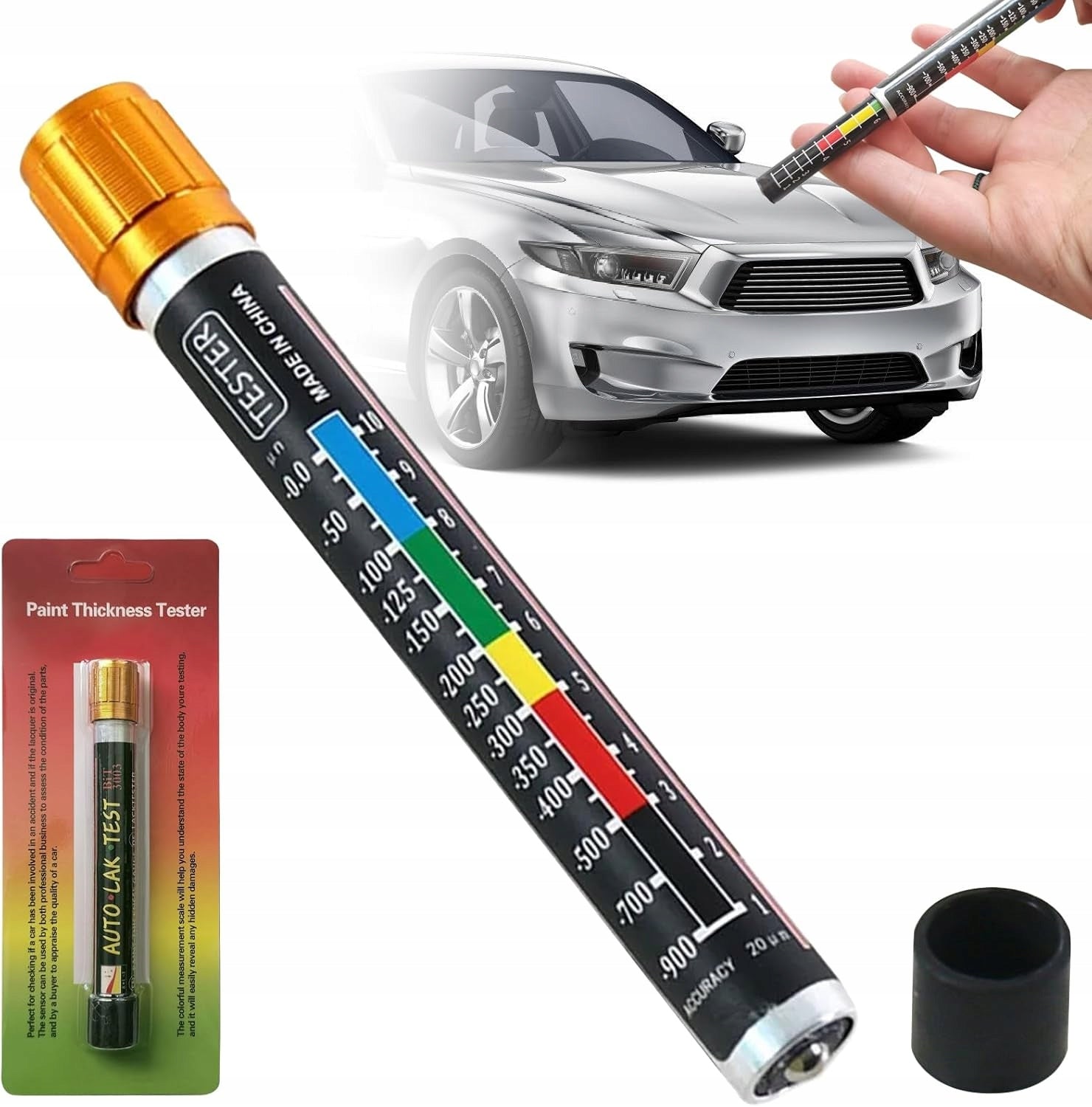 TESTER PAINT THICKNESS GAUGE WITH MAGNET MEMORY