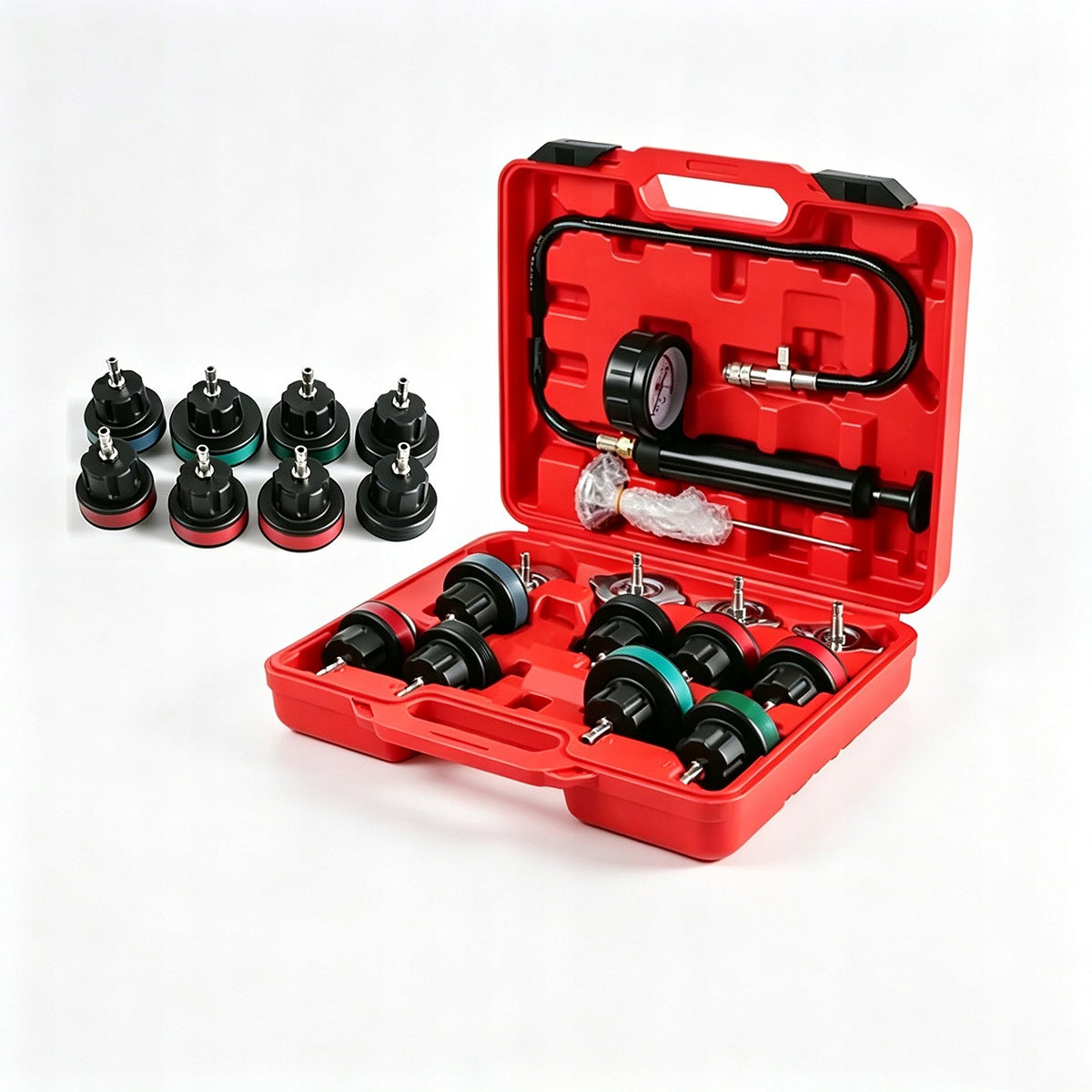 TESTER SET FOR CHECKING THE TIGHTNESS OF THE COOLING SYSTEM