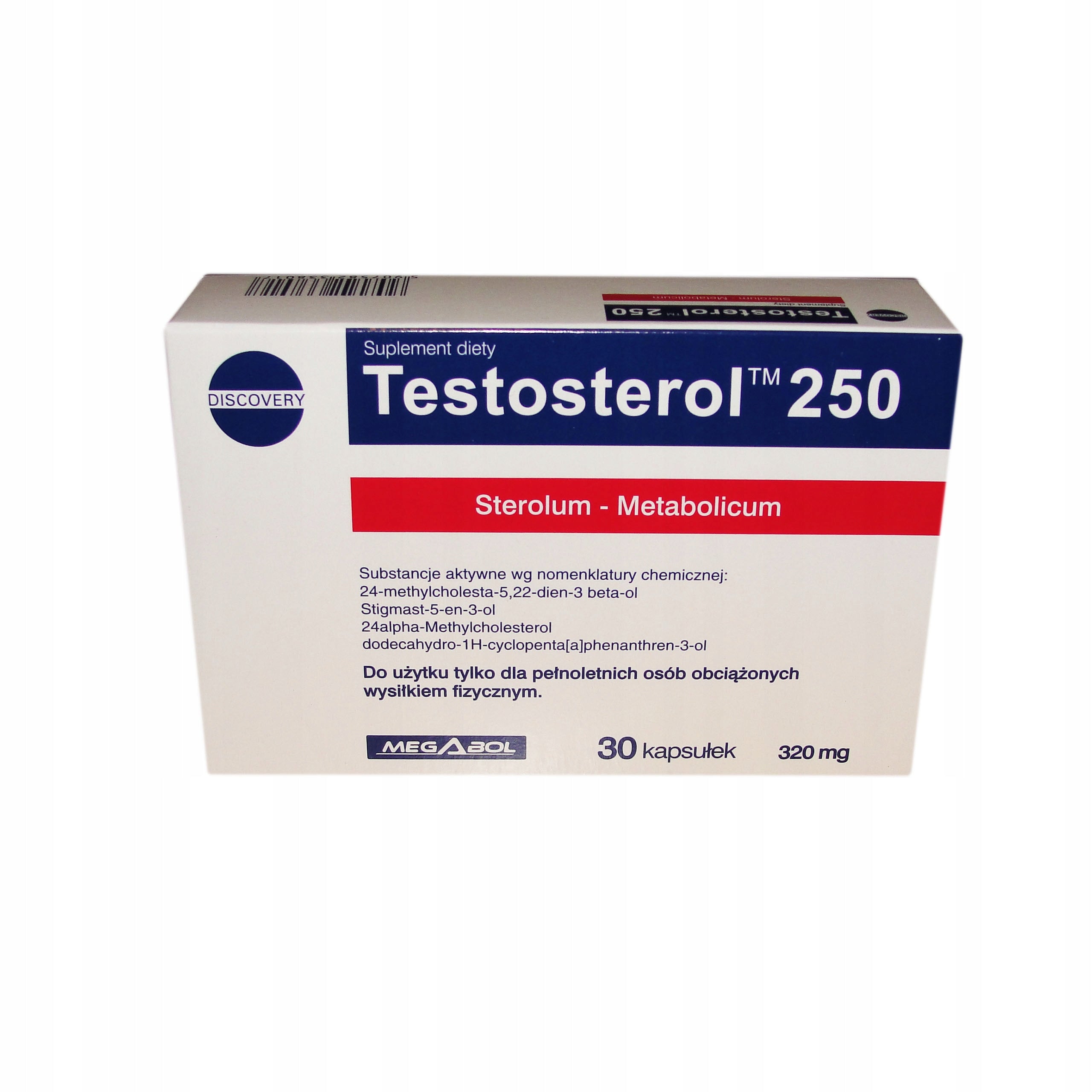 TESTOSTEROL 250 NATURAL ANABOLIC MASS STRENGTH FOR ATHLETES Megabol 30 kaps