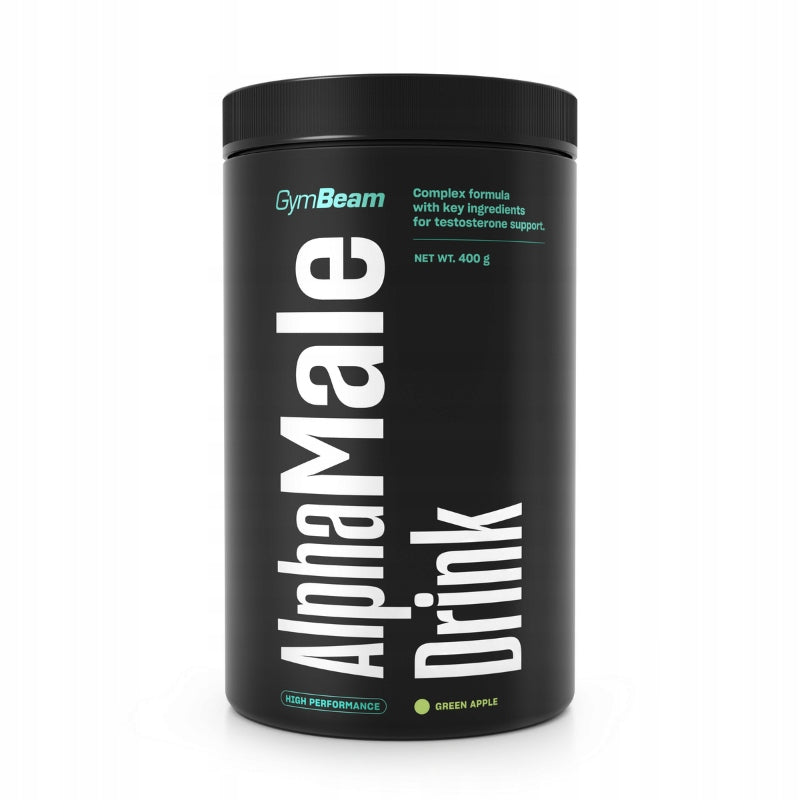 TESTOSTERONE BOOSTER DRINK ALPHAMALE POWDER GymBeam 400g green apple