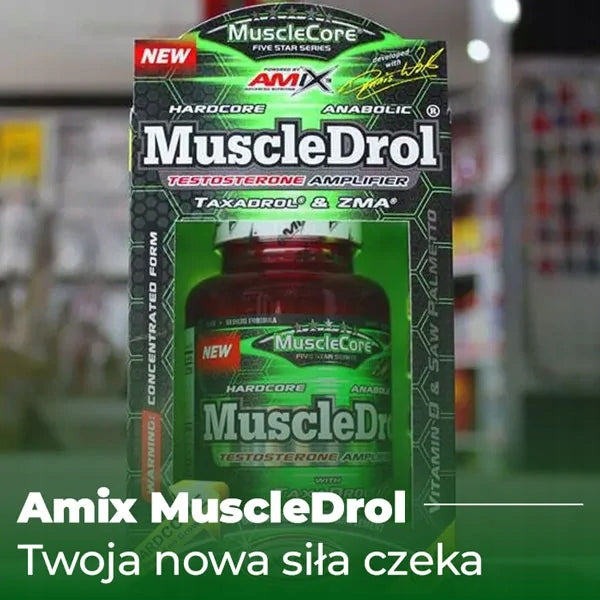 TESTOSTERONE BOOSTER Libido ZMA - Amix MuscleDrol 90 servings - strong booster Packaging status original