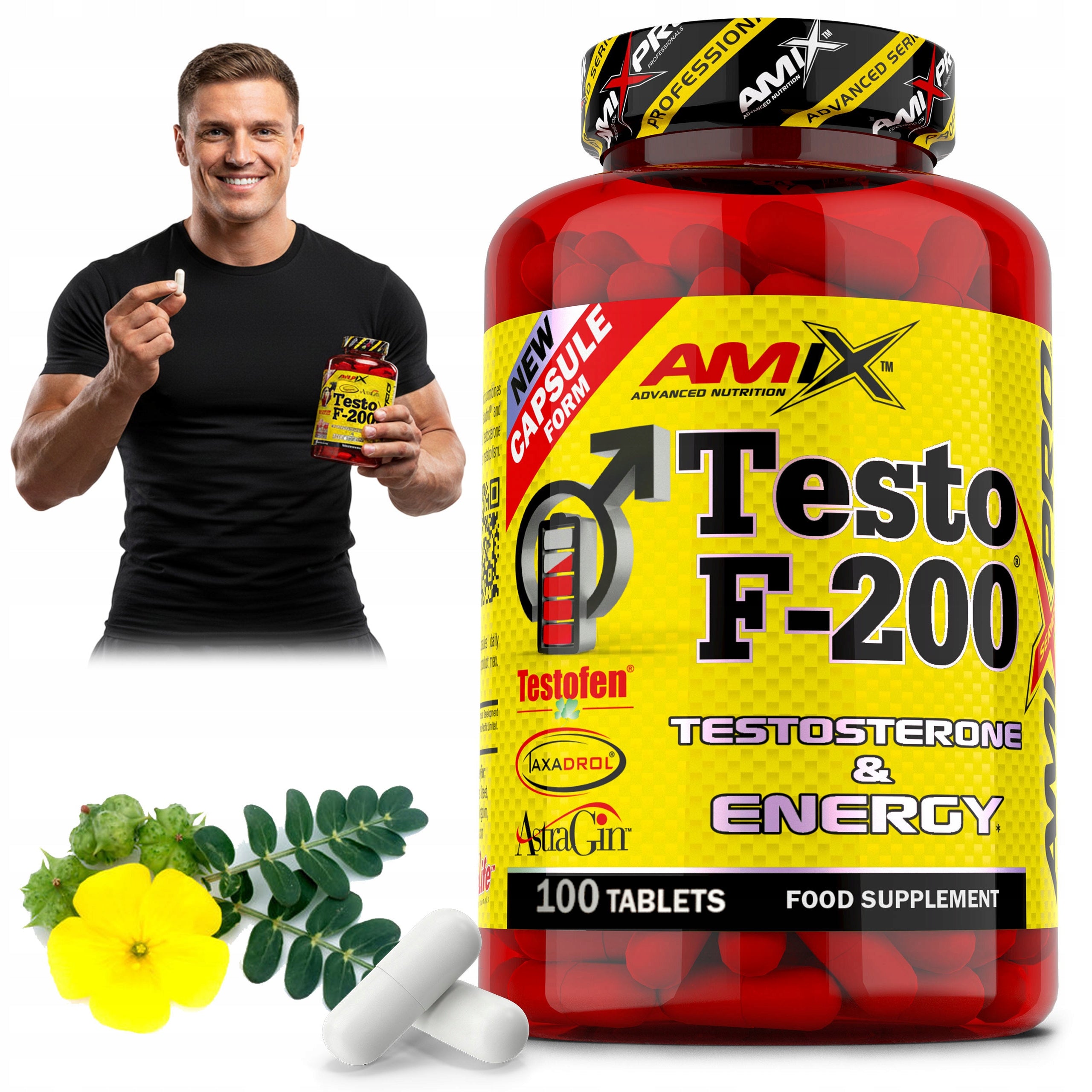 TESTOSTERONE BOOSTER and LIBIDO, potency - strong composition! legal + diet Amix