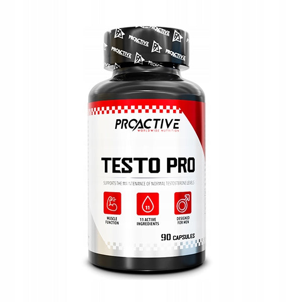 TESTOSTERONE BOOSTER vitamins minerals LIBIDO Proactive Testo PRO 90 kaps. Expiration date not specified