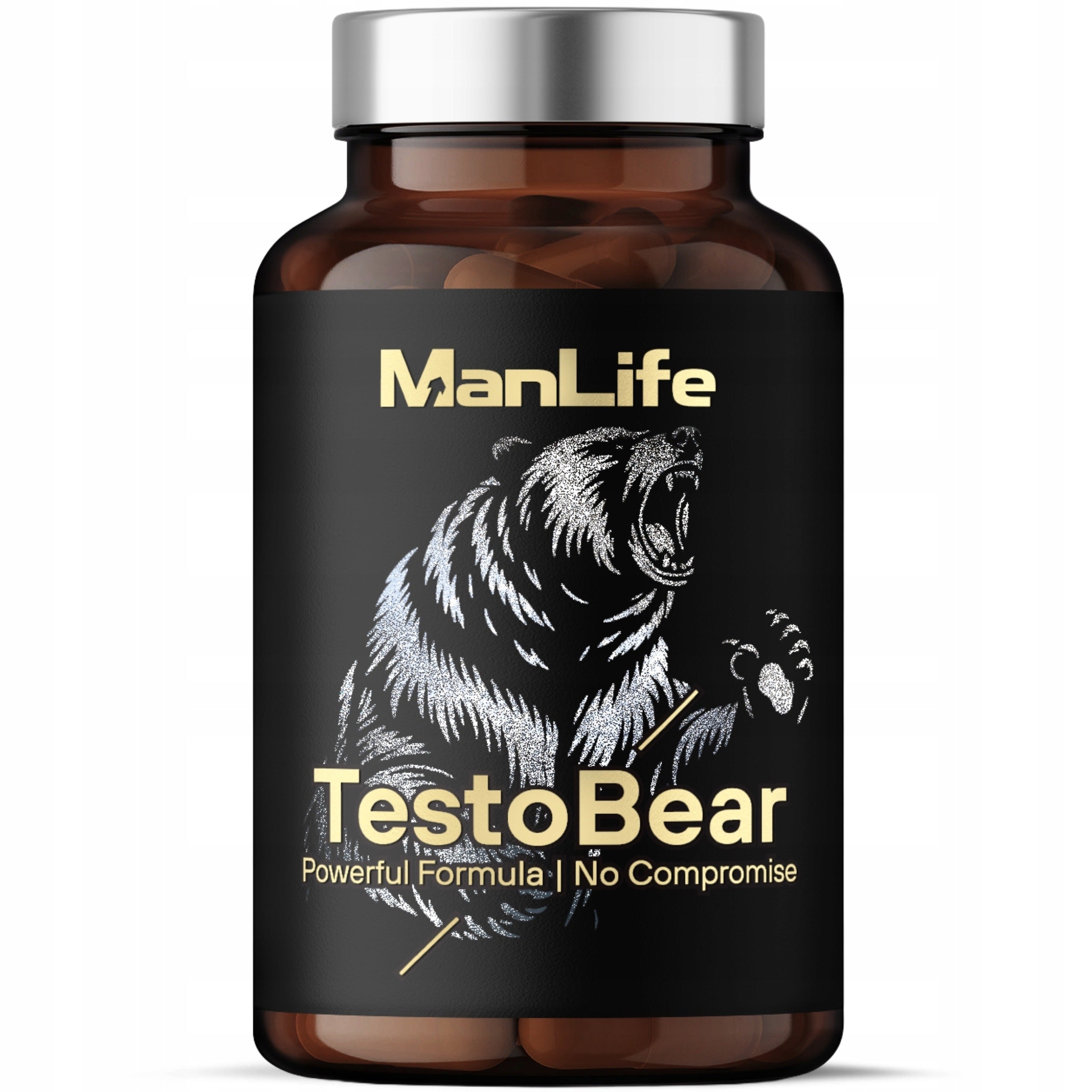 TESTOSTERONE tablets | Natural Testosterone Booster | ManLife TestoBear Packaging status original