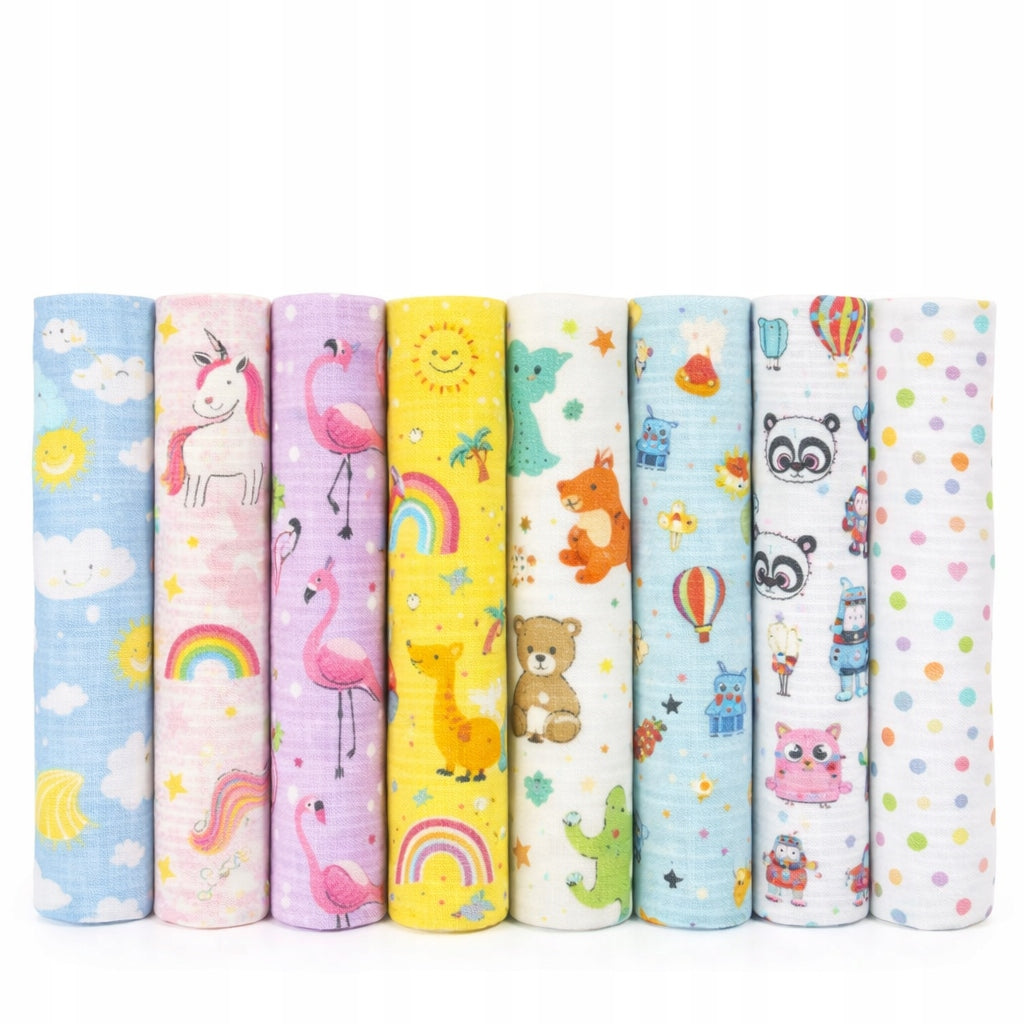 TETRA DIAPERS COLORFUL LUX DIAPERS COTTON 100% 60X80 PREMIUM 10pcs