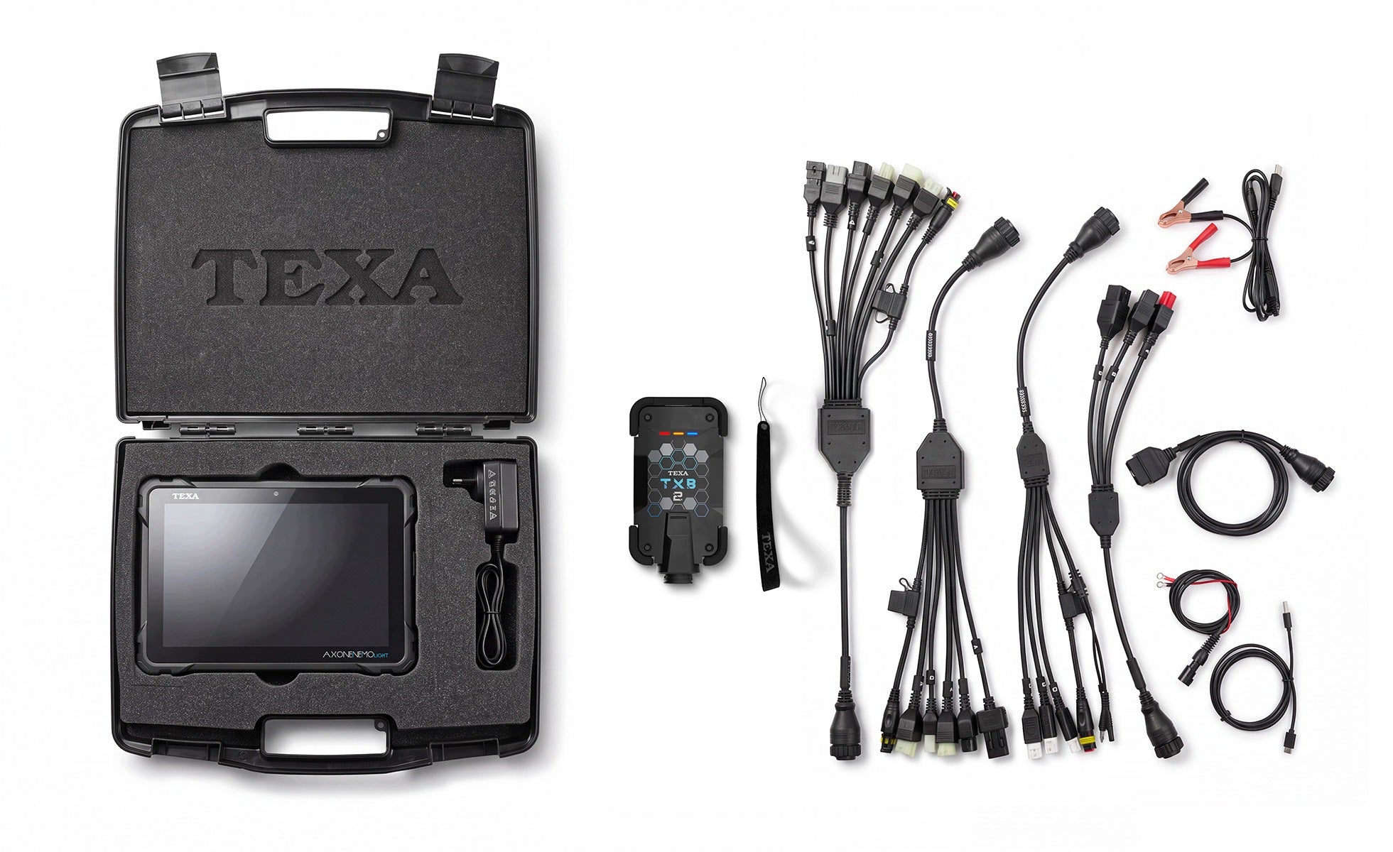 TEXA NAVIGATOR TXB2 BIKE with AXONE NEMO LIGHT and cables