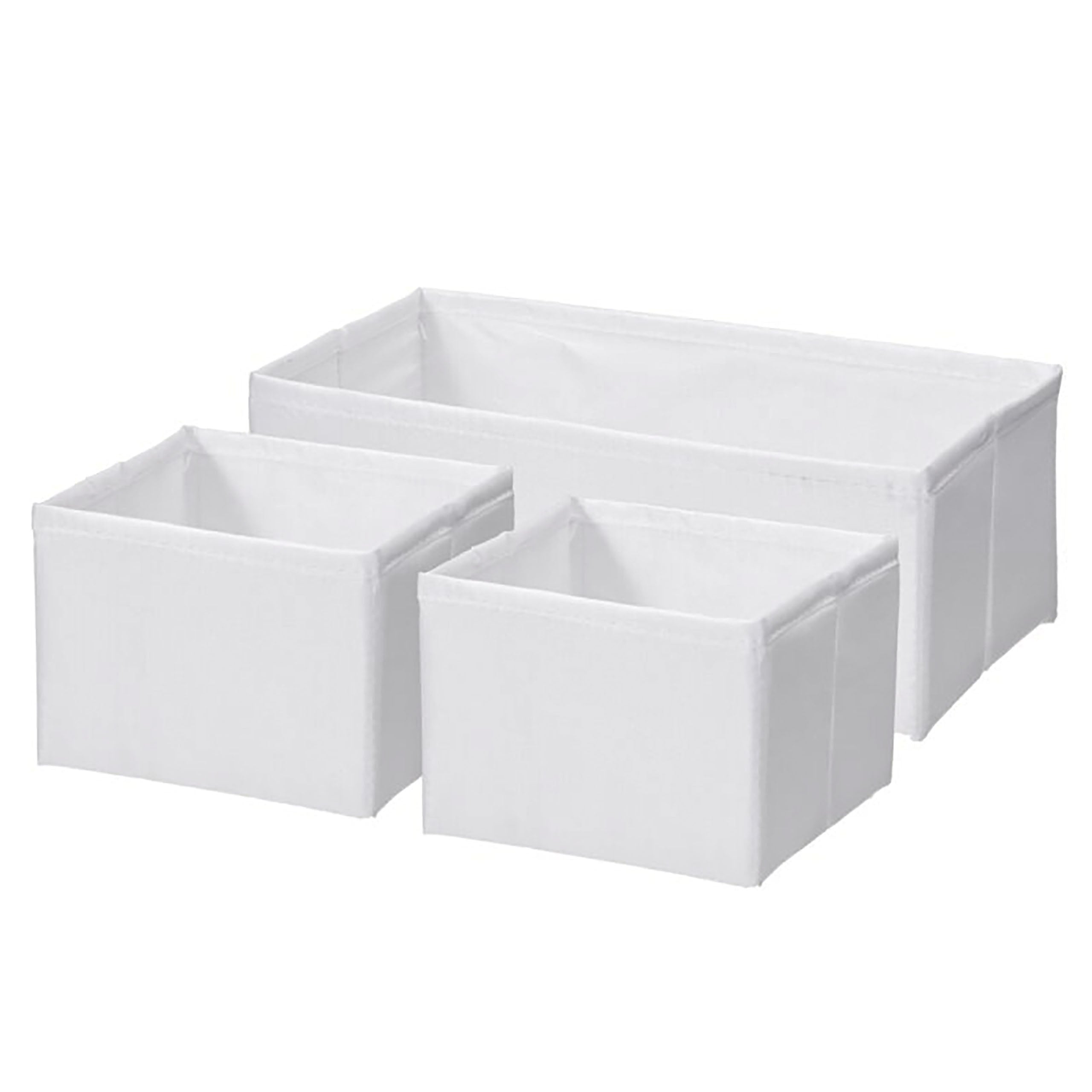 TEXTILE BOX Underwear Organizer 3pcs for Drawer Dresser Closet White Manufacturer code PUDEŁKO TEKSTYLNE 3szt organizer Banti
