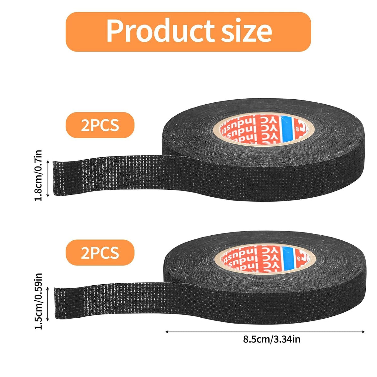 TEXTILE TAPE BLACK 4 PCS. CABLE PROTECTION 15M CAR Brand no brand