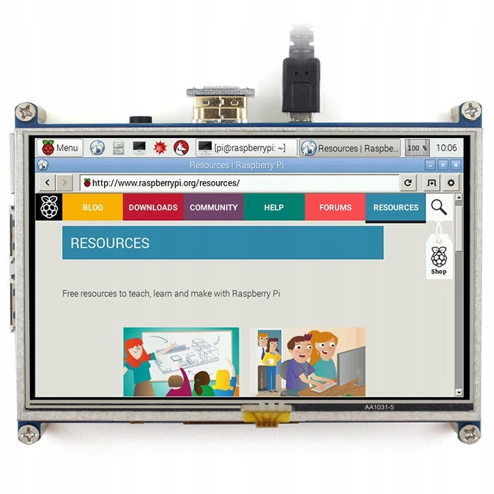 TFT Resistive LCD Touch Screen 5'' 800x480px HDMI + GPIO