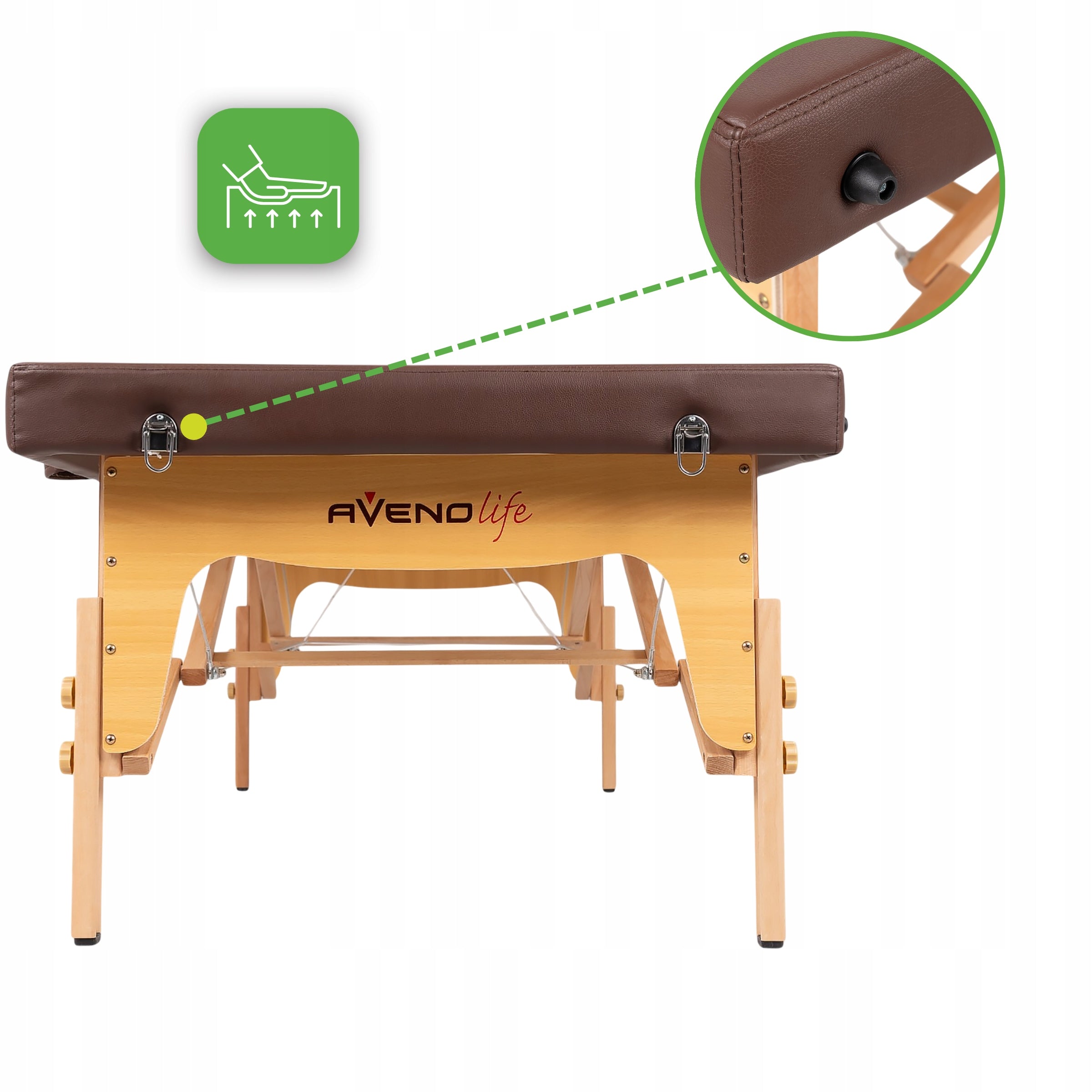 THAI MASSAGE TABLE FOLDING MANUAL THERAPY WOODEN NIRO 80 CM Manufacturer code STÓŁ DO MASAŻU MANUALNY DO STRETCHINGU