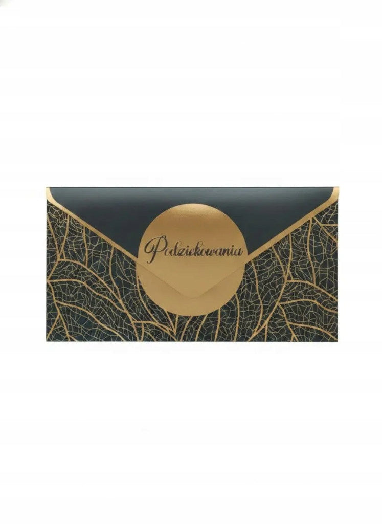THANK YOU GIFT ENVELOPE, BLACK GOLD (20X10,5CM) Packaging status original