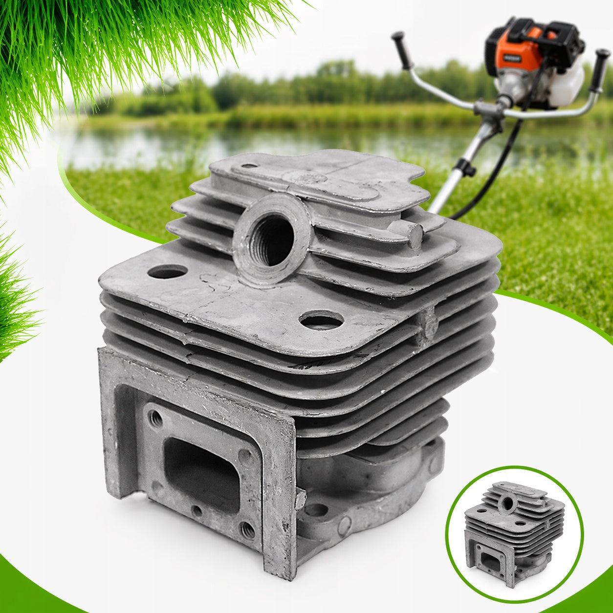 THE CYLINDER ITSELF FOR THE COMBUSTION SCYTHE OF THE MOWER TRIMMER