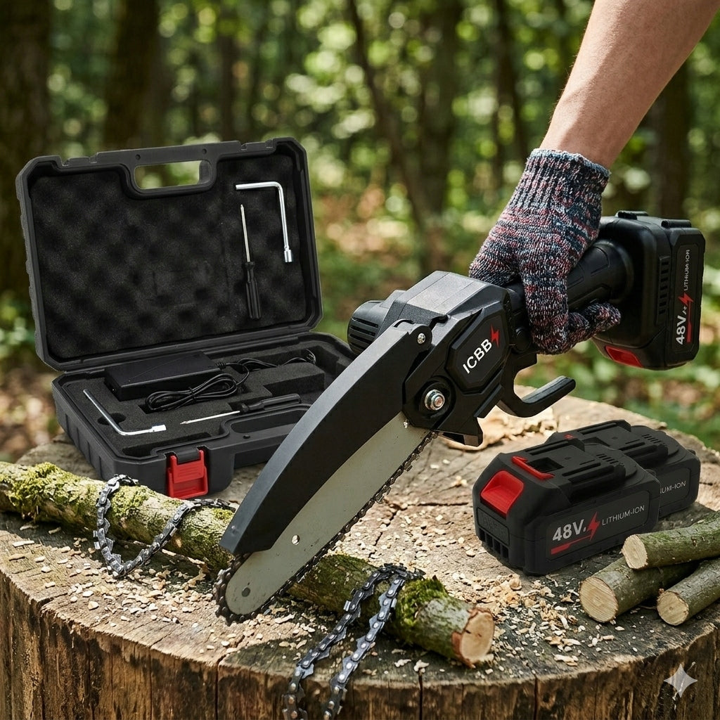 THE MOST POWERFUL CORDLESS CHAINSAW 48V 2x AKU SET Series PIŁA ŁAŃCUCHOWA
