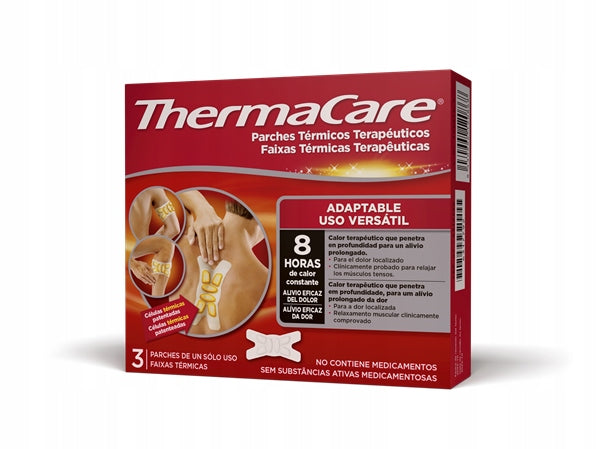 THERMACARE analgesic warming patches, back, arms, legs 3pcs Packaging status original