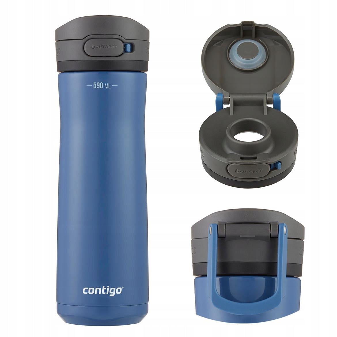 THERMAL BOTTLE CONTIGO JACKSON CHILL 2.0 SEALED WATER BOTTLE - BLUE 590ML