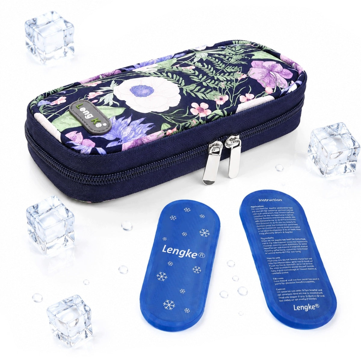 THERMAL COOLING BAG FOR INSULIN INSULATED COVER+ 2 CARTRIDGES