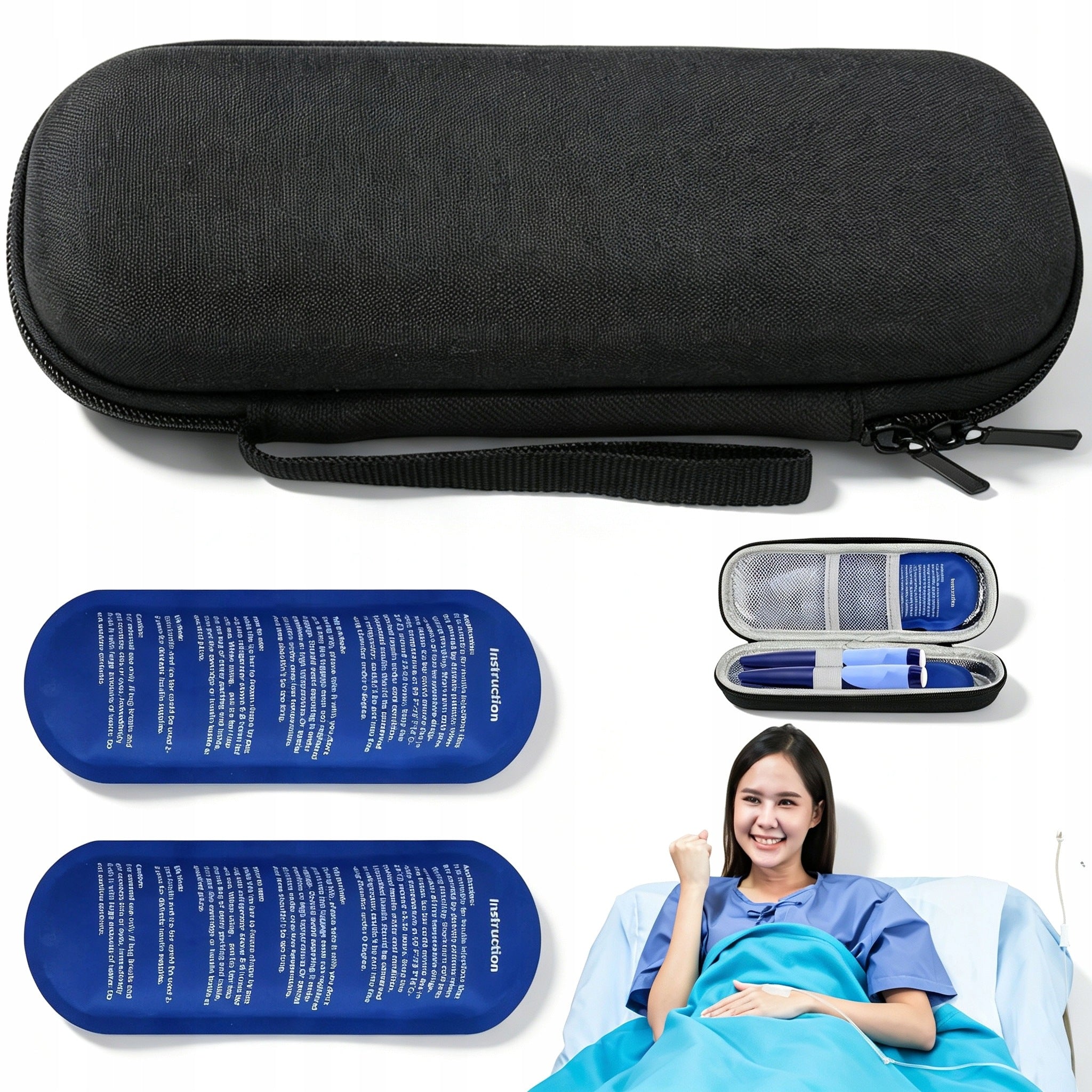 THERMAL COOLING BAG FOR INSULIN STABLE STORAGE WATERPROOF