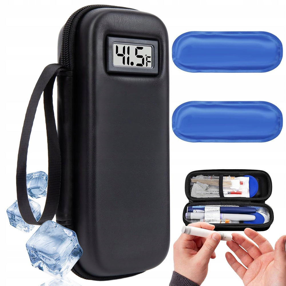 THERMAL INSULATION INSULIN COOLING BAG WITH REFRIGERATOR INSERTS