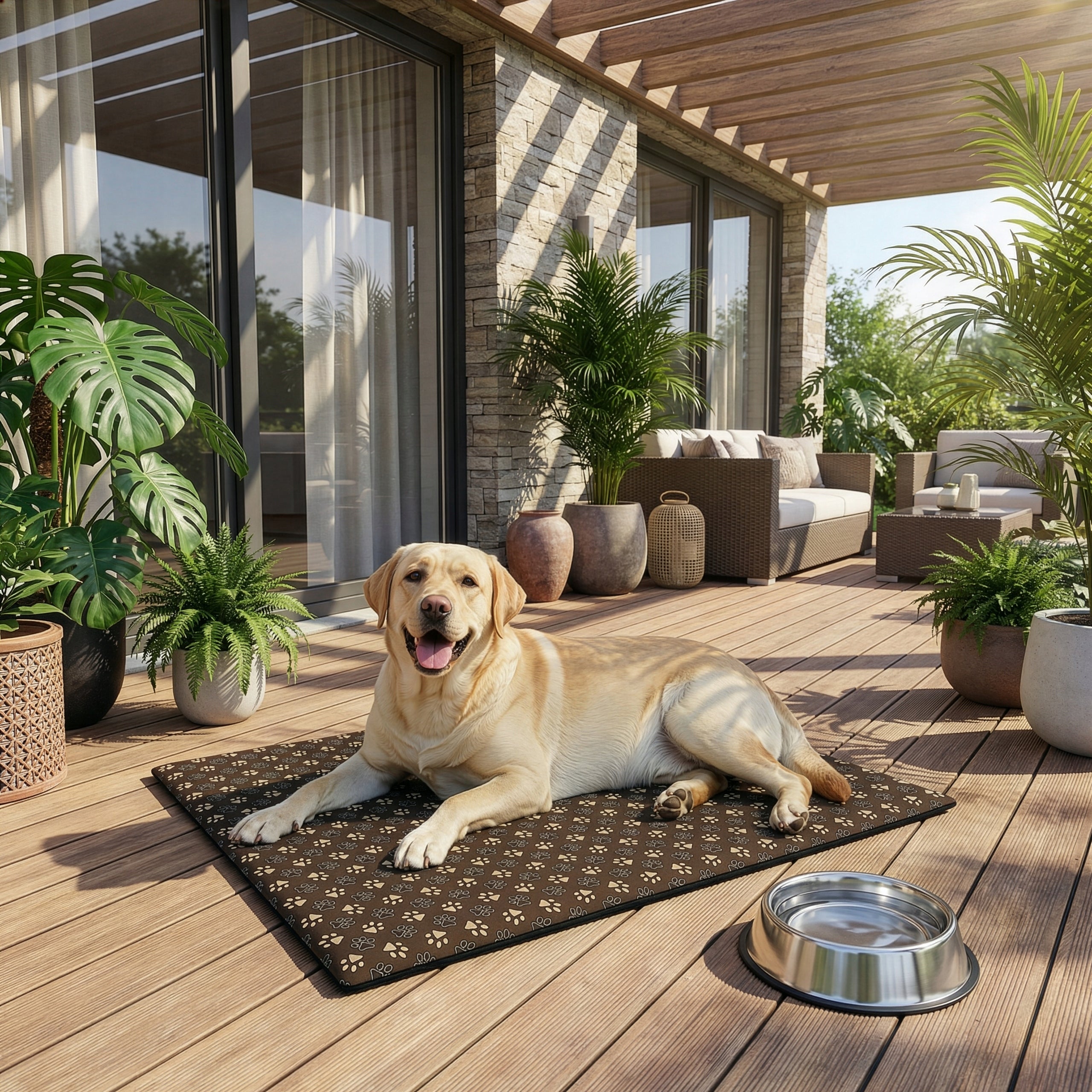 THERMAL INSULATION MAT FOR BIG DOG WITH LOCK 100x70cm BED FOR SUMMER Product width 70 cm