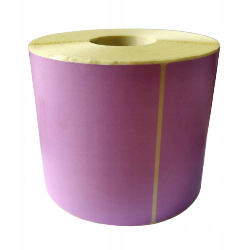 THERMAL LABELS 100X150 MM PURPLE 500 PCS RUBBER PERFORATION