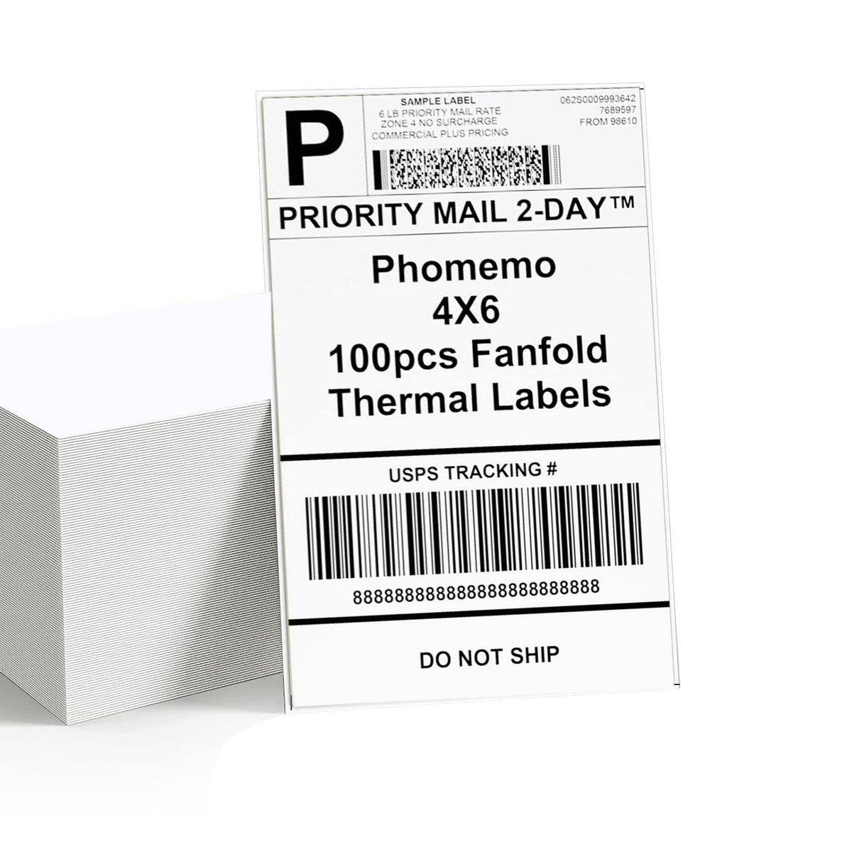 THERMAL LABELS 100x150 mm Perforation White 500 pcs