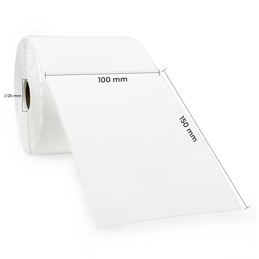 THERMAL LABELS 100x150 mm Self Adhesive White 500pcs CARTON 24 rolls Packaging status original