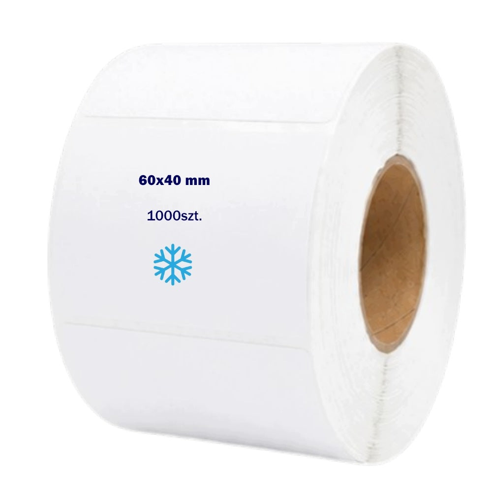 THERMAL LABELS 60x40 mm FREEZE RESISTANT ADHESIVE for cold storage 1000