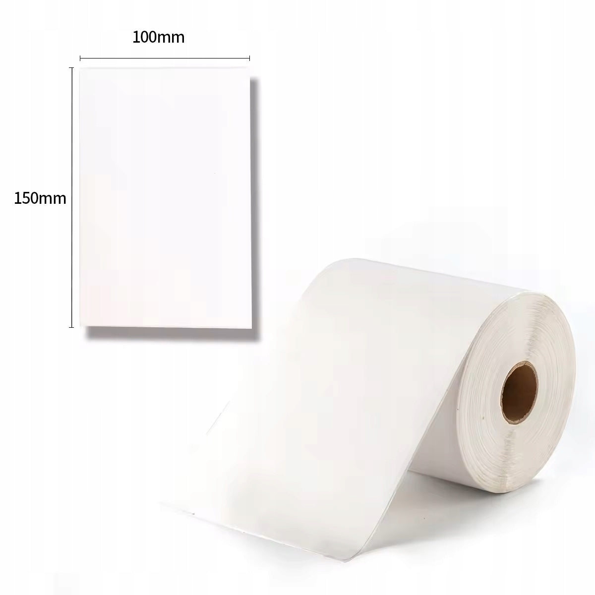 THERMAL LABELS WHITE 100x150 mm PERFORATION 500 pcs CARTON 8 ROLLS Manufacturer code 100x150 500