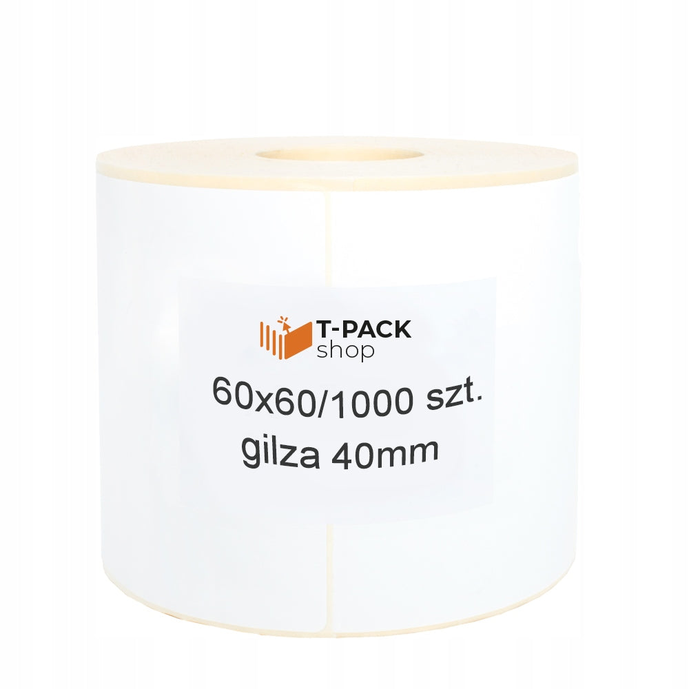 THERMAL LABELS WHITE | STICKERS 60x60 1000 PCS