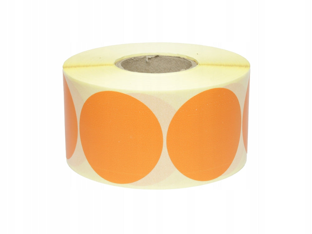 THERMAL LABELS dia 70 1000 PCS! Orange