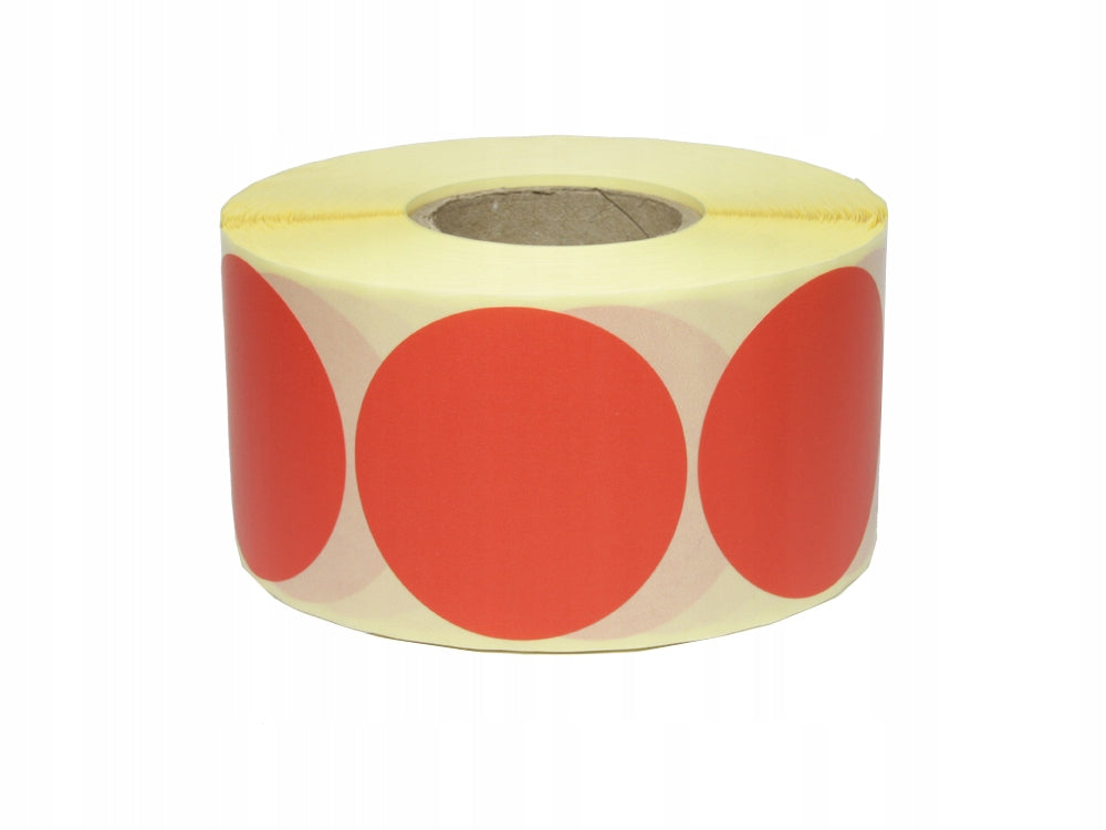 THERMAL LABELS fi 40 - circle 1000 PCS Red Brand Eplomby.pl