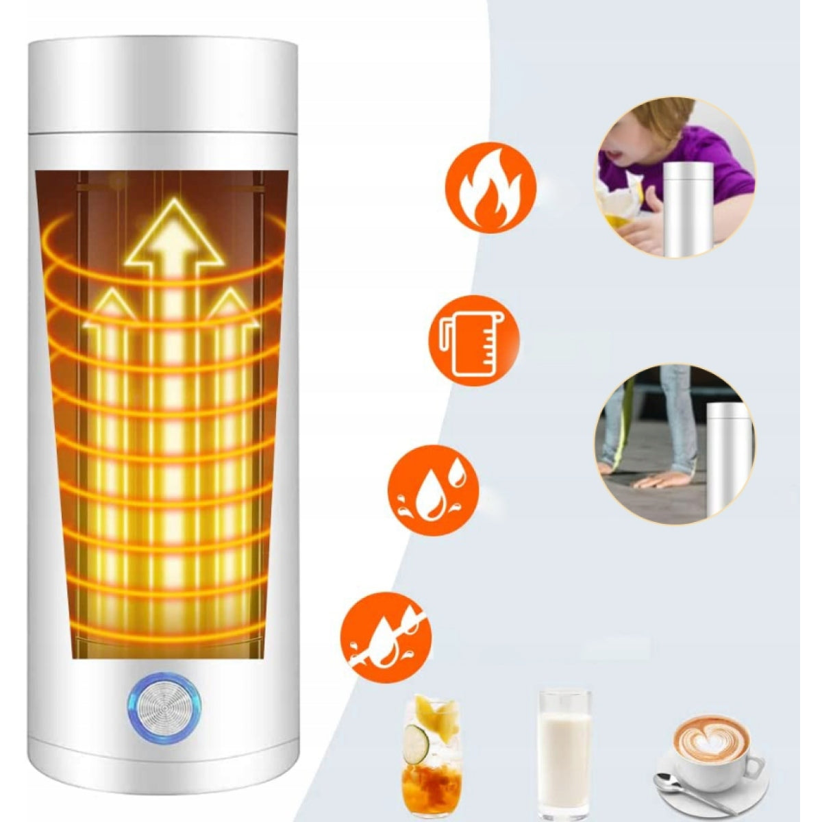 THERMAL MUG 400ML TRAVEL KETTLE PORTABLE TEA THERMOS COFFEE Brand no brand