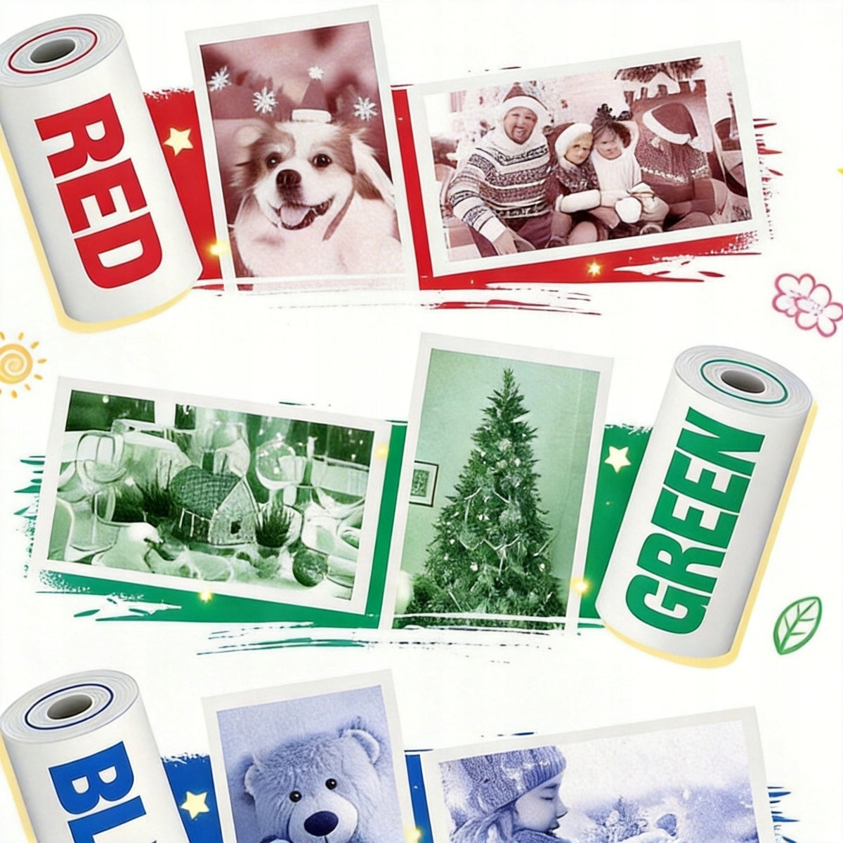 THERMAL PAPER FOR INSTANT CAMERA 8 ROLLS OF PIECES CARTRIDGES Model 4069466486144