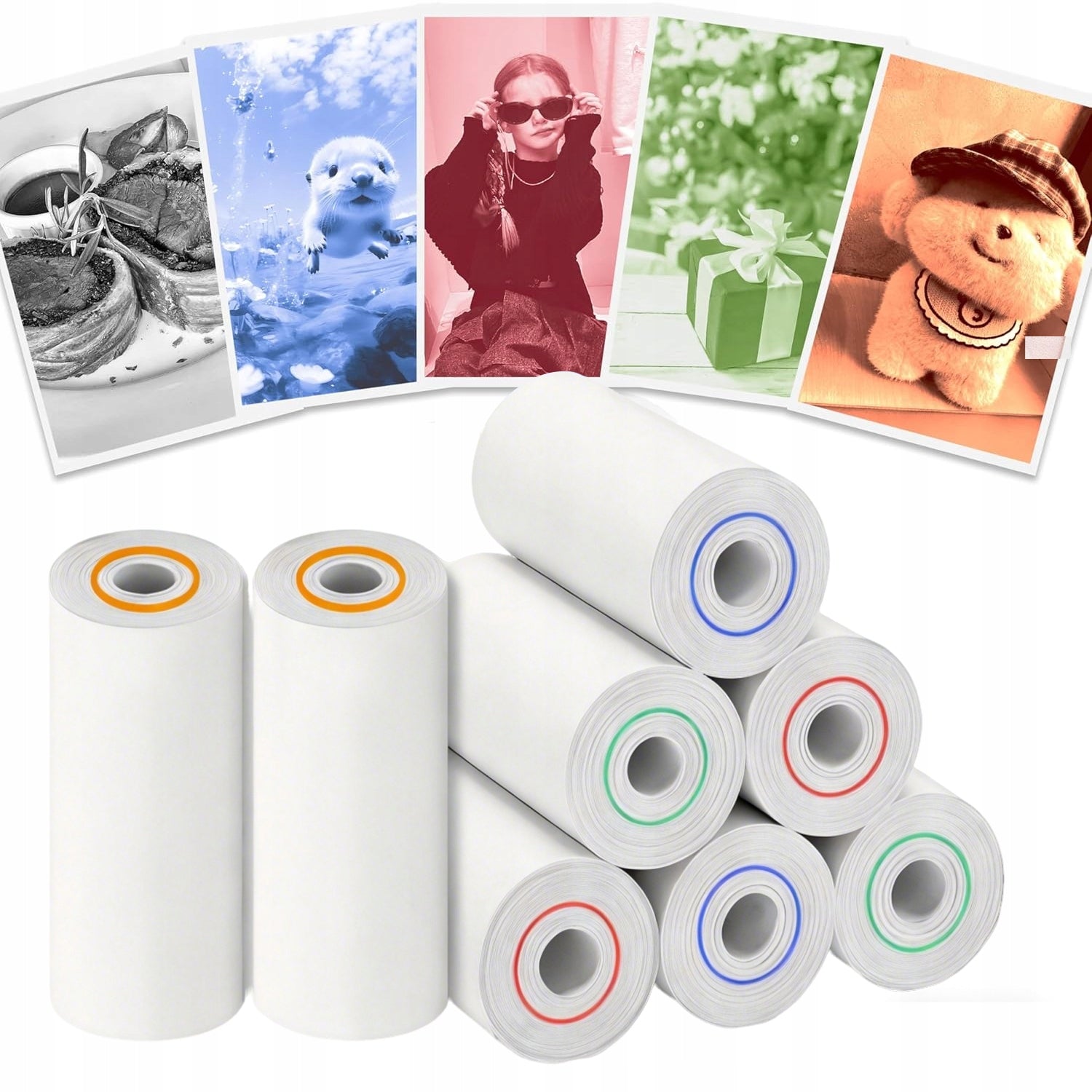 THERMAL PAPER FOR INSTANT CAMERA 8 ROLLS OF PIECES CARTRIDGES