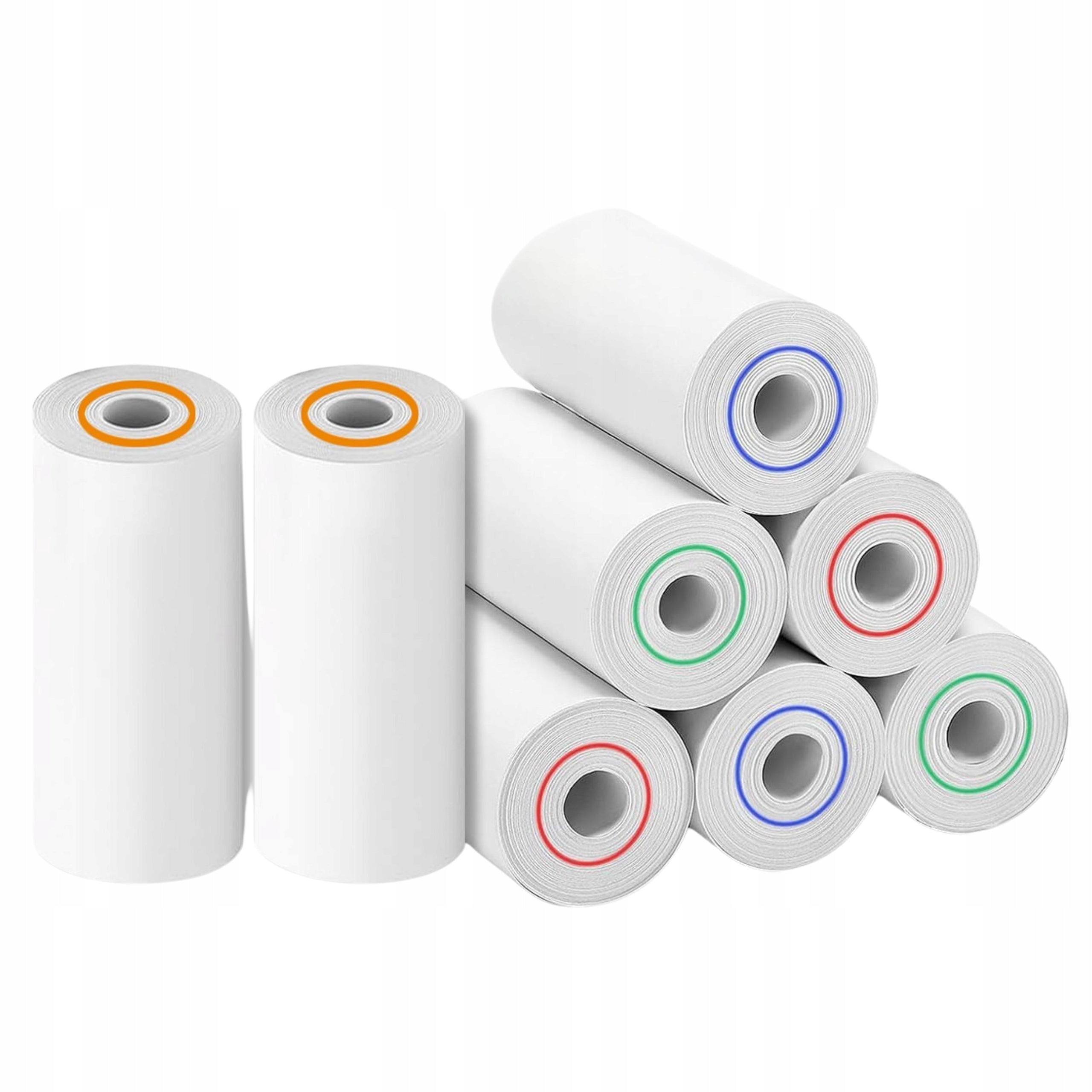 THERMAL PAPER FOR INSTANT CAMERA COLOR 8 ROLLS OF PIECES CARTRIDGES
