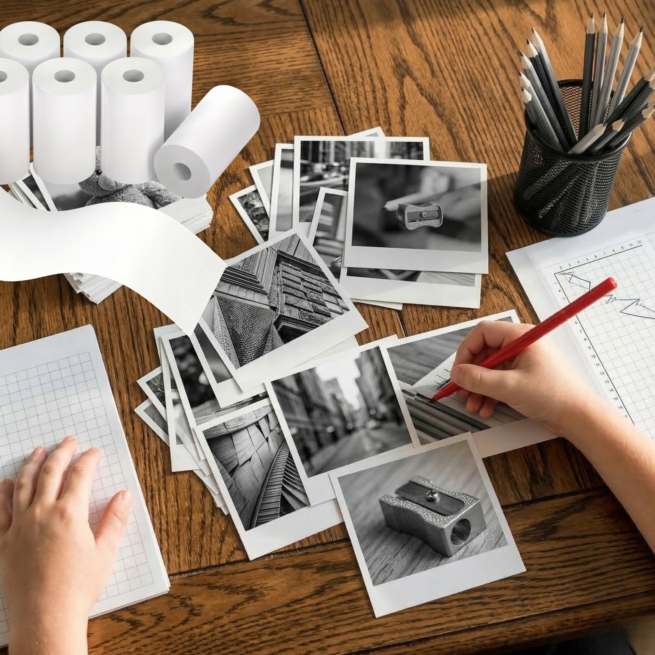 THERMAL PAPER ROLL CARTRIDGES FOR INSTANT CAMERA 10 ROLLS Manufacturer code Papier termiczny wkłady do aparatu