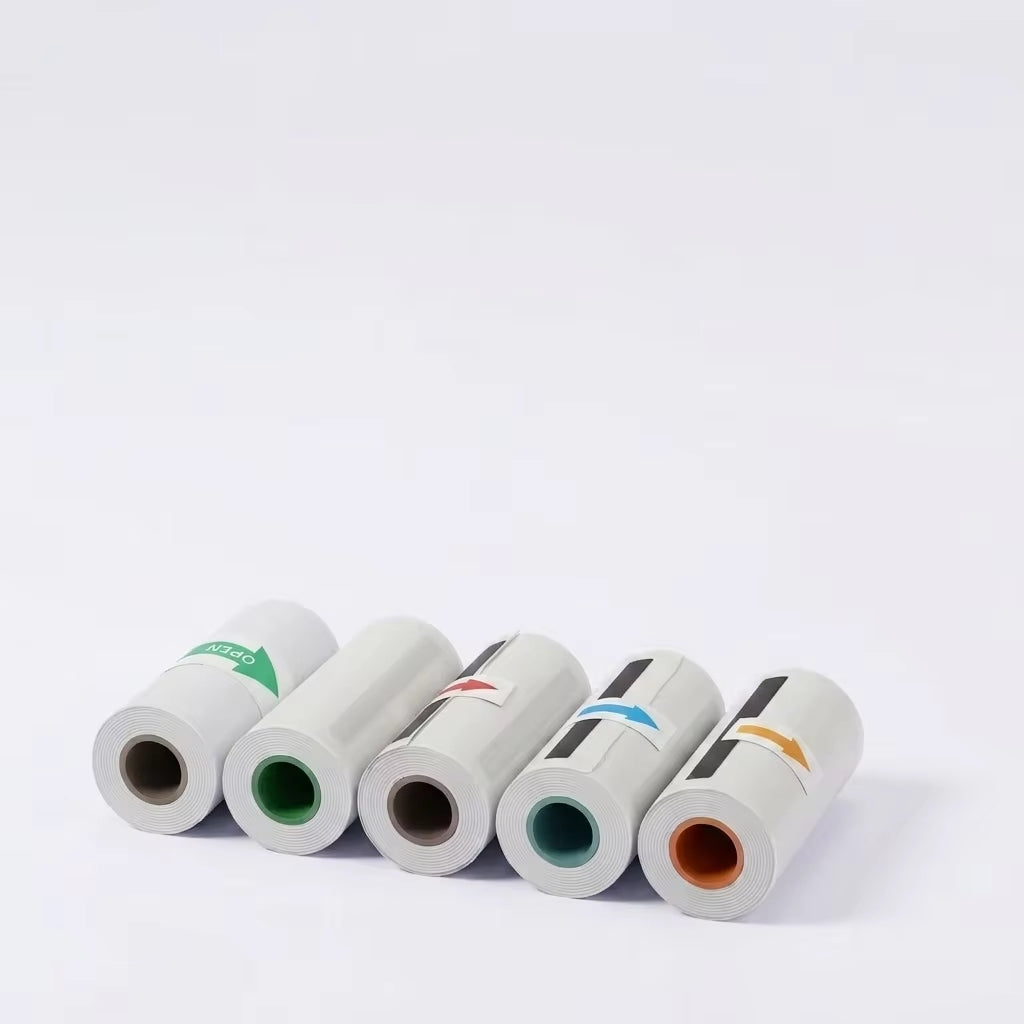 THERMAL PAPER STICKERS FOR INSTANT CAMERA COLOR 10 ROLLS CARTRIDGES Packaging status original