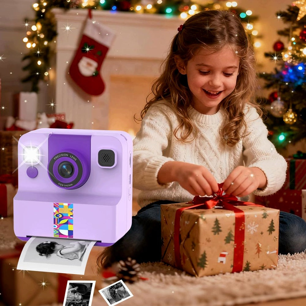 THERMAL PRINTER CAMERA DIGITAL CAMERA CHILDREN INSTANT PRINTING+5 ROLLS Packaging status original