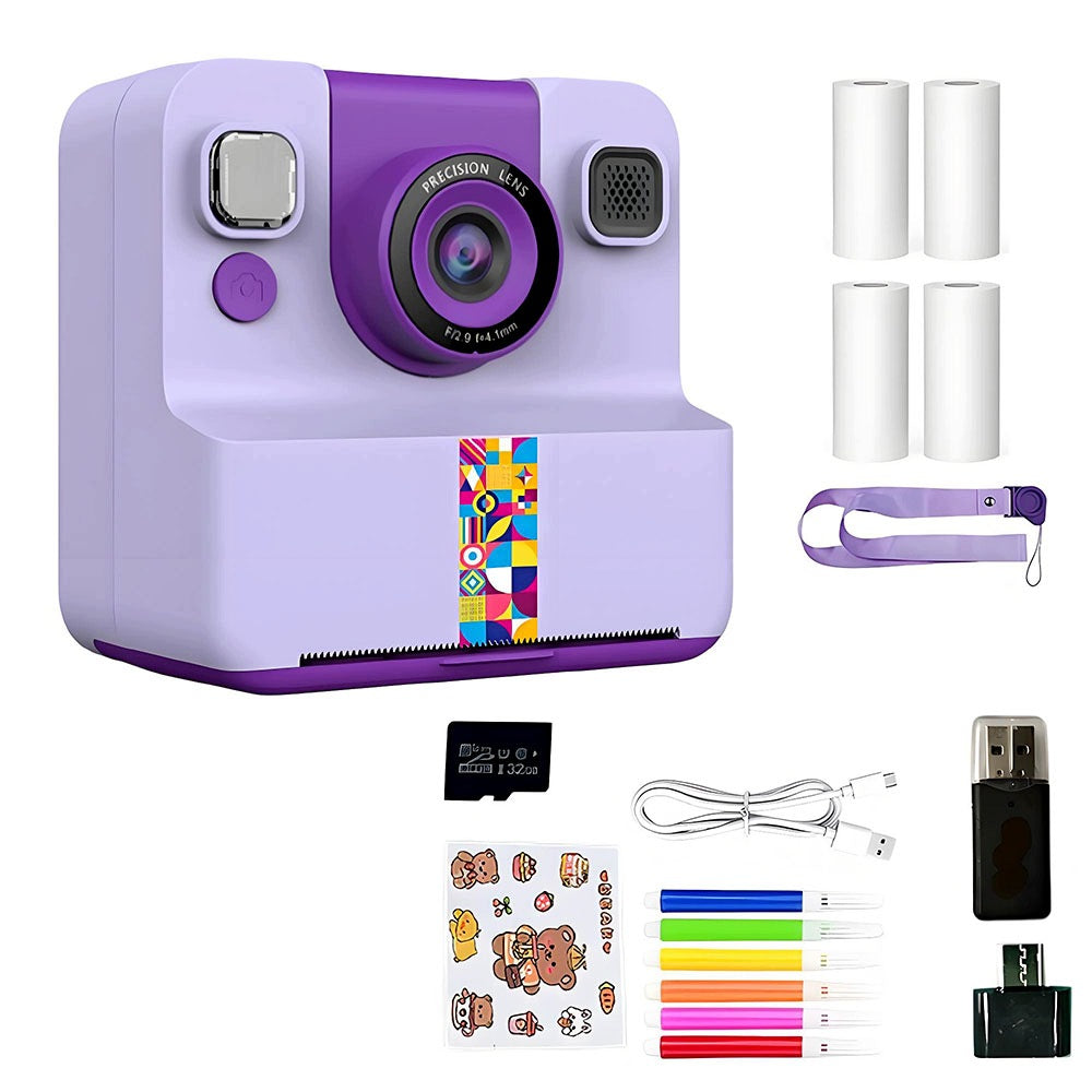 THERMAL PRINTER CAMERA DIGITAL CAMERA CHILDREN INSTANT PRINTING+5 ROLLS