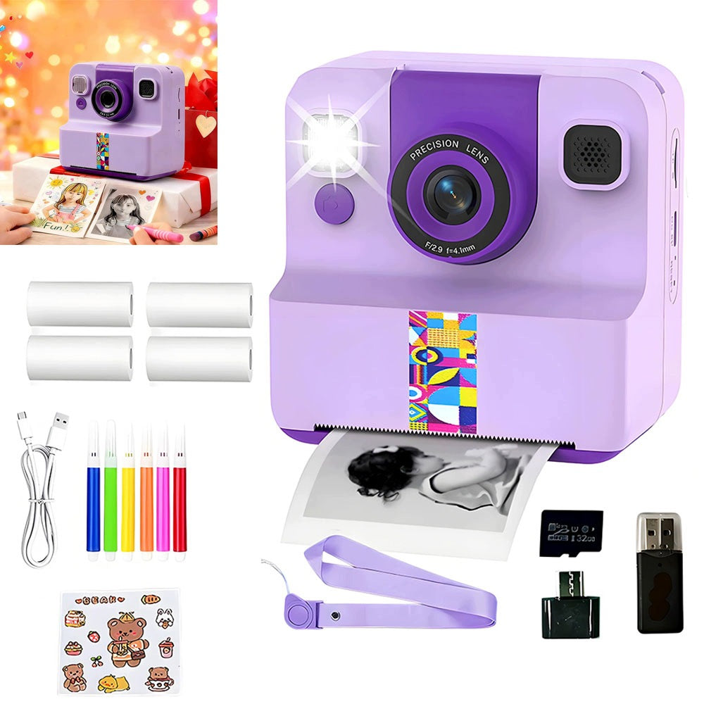 THERMAL PRINTER CAMERA DIGITAL CAMERA CHILDREN INSTANT PRINTING+5 ROLLS